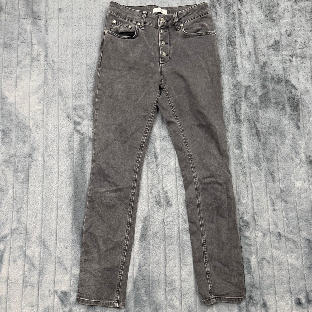 Anine Bing Charcoal Gray Button Fly Skinny Jeans AB30-088-09 Size 26